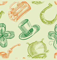 Colorful St Patricks Day Seamless Pattern