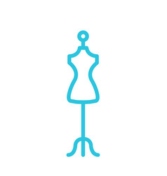 Mannequin Taylor Sewing Figure From Blue Icon Set