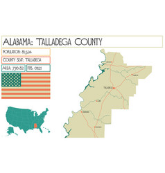 Map Of Talladega County In Alabama Usa