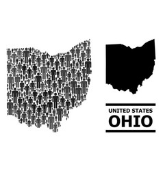 People Mosaic Map Ohio State And Solid