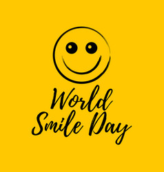 World Smile Day Design Happy Face Smiley