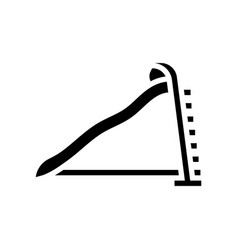 Free Standing Slide Park Kid Play Glyph Icon