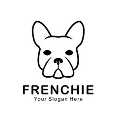 Frenchie Dog Outline Style Logo