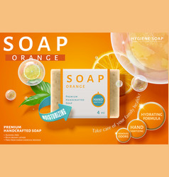 Orange Bar Soap Ad Template