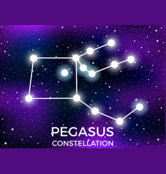 Pegasus Constellation Starry Night Sky Cluster