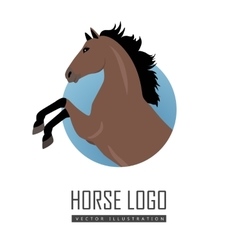 Rearing Sorrel Horse Logo