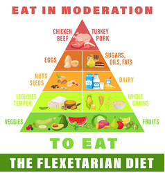 Flexitarian Diet Pyramid Editable