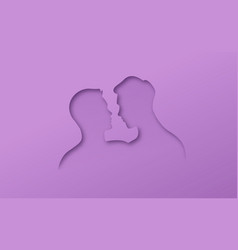 Papercut Gay Men Homosexual Couple In Love