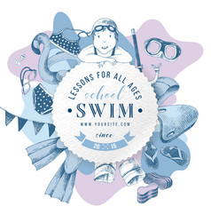 Swim School Emblem