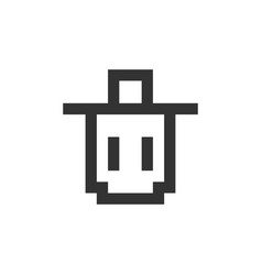 Trash Can Pixelated Ui Icon