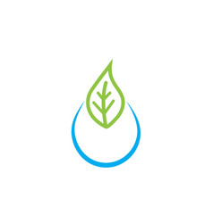 Water Drop Icon Leaf Concept Design