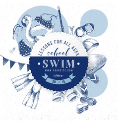 Swim School Emblem