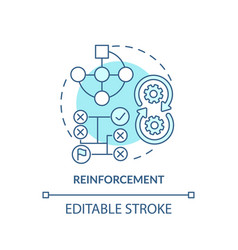 Reinforcement Turquoise Concept Icon