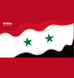 Syria Evacuation Day Design With Flag