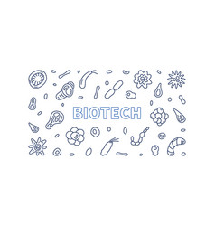 Biotech Concept Outline Horizontal Banner