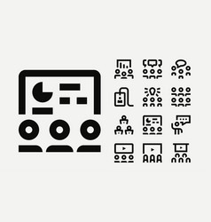 Business Workshop Outline Icons