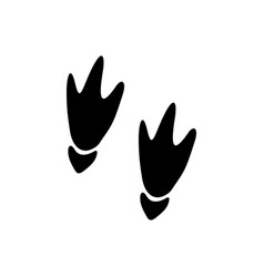 Duck Or Goose Footprints Isolated Bird Tracks Icon