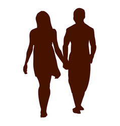 Couple Family Romantic Walk Silhouette