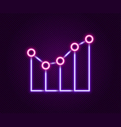 Glowing Neon Line Graph Schedule Chart Diagram