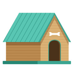 Dog House Cartoon Icon Wooden Doghouse Building