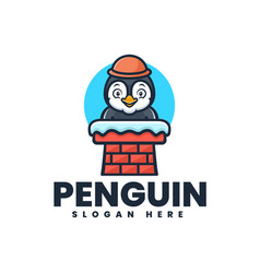 Logo Penguin Mascot Cartoon Style