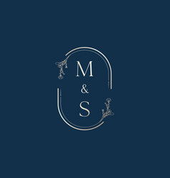 Ms Wedding Invitational Floral Initial Concept