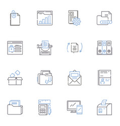 Orchestrating Plan Line Icons Collection