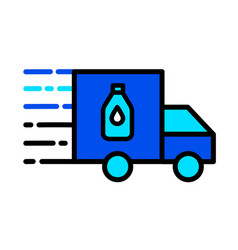 Simple Color Water Delivery Truck Icon