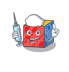 A Rubic Cube Hospitable Nurse Character