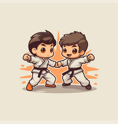 Cartoon Karate Kids