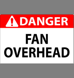 Danger Sign Fan Overhead