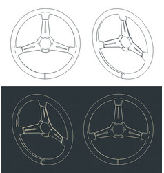 Sports Car Steering Wheel Drawings