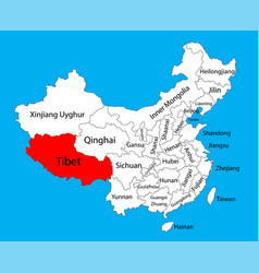 Tibet Province Map China Map