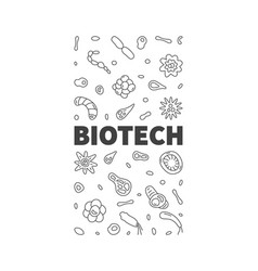 Biotech Concept Outline Vertical Banner