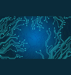 Blue Line Circuit Computer Technology Futuristic