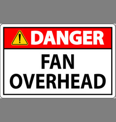 Danger Sign Fan Overhead