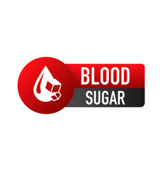 Diabetes Icon - Sugar Cube Dissolving Inside Blood