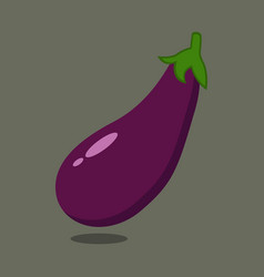 Fresh Eggplant Vegetable Isolated Icon