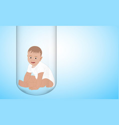 Ivf In Vitro Fertilization Boy In A Test Tube