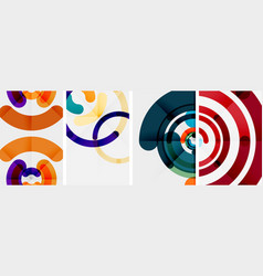 Set Of Line Design Circle Posters