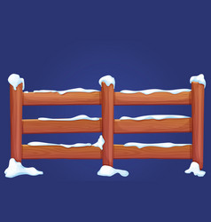 Wooden Fence With Snow Barrier Construction