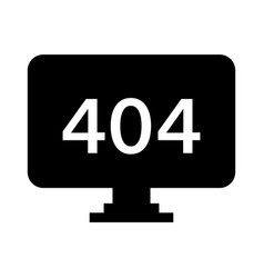 404 Error Computer Silhouette Icon