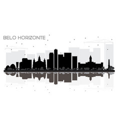 Belo Horizonte Brazil City Skyline Black