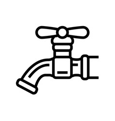 Metal Faucet Water Line Icon