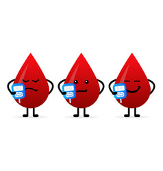 Cute Happy Healthy Smiling Blood Drop Character