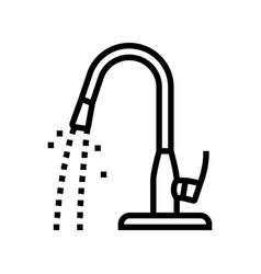 Drop Faucet Water Line Icon