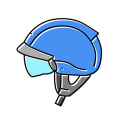 Half Motorcycle Helmet Color Icon