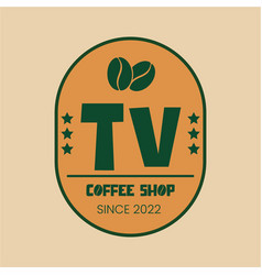 Tv Modern Coffee Shop Logo Design High Quality