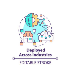 Deployed Across Industries Concept Icon