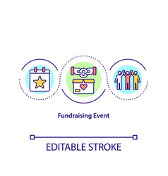 Fundraising Event Concept Icon